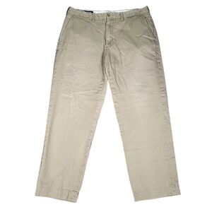 Polo Ralph Lauren Preston Mens 37X28 Beige Classic Flat Fit Chino Pants Trousers